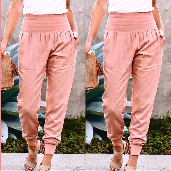 BEAUTIFUL CORAL/PINK COLOR PANTS 1 med, 1 Lg left - Picture 4 of 5